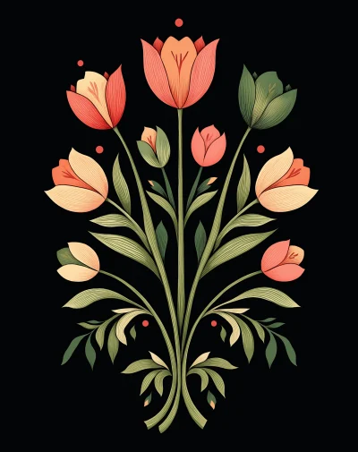 Symmetrical Tulips