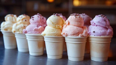 Summer Desert Ice Cream Scoops