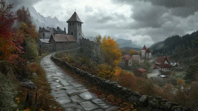 Medieval Autumn Pathway