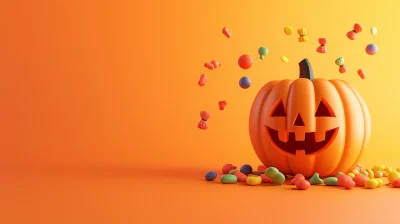 Halloween Pumpkin and Candies