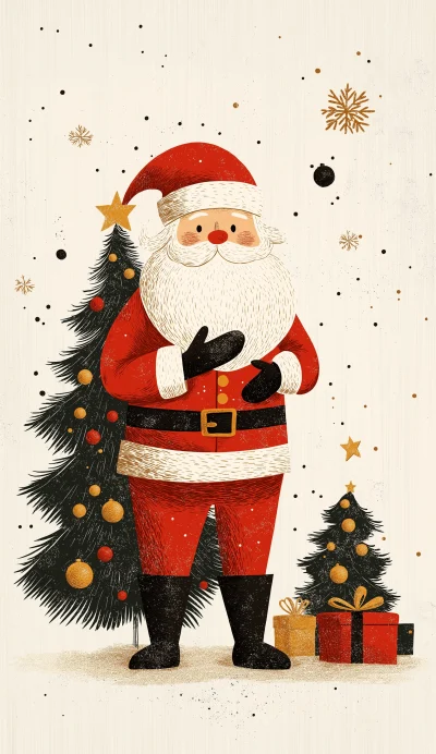 Vintage Santa Claus Illustration