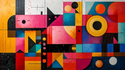 Vibrant Abstract Geometric Art