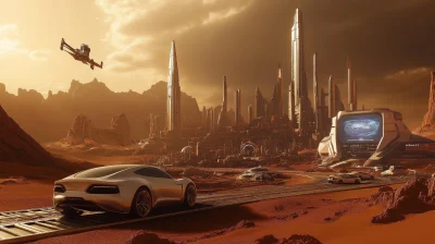 Futuristic City on Mars