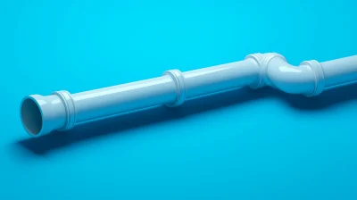 White Pipe on Blue Background