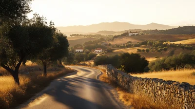 Peaceful Sunset Road