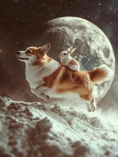 Corgi and Rabbit Adventure