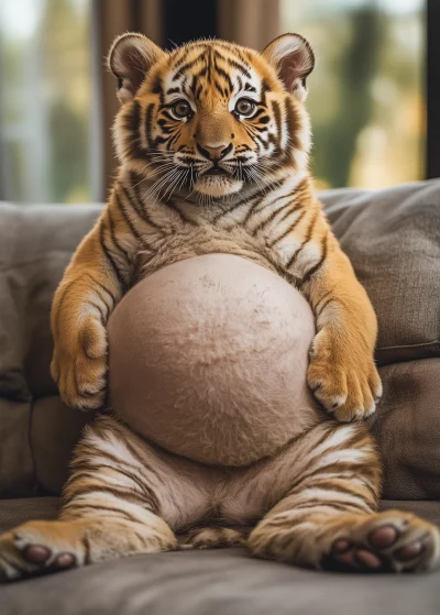 Adorable Golden Tiger Cub