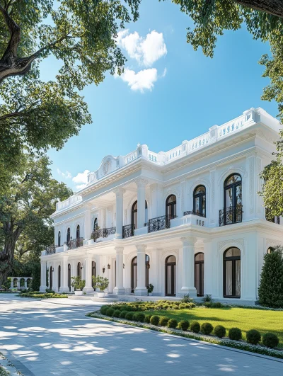 Elegant White Mansion