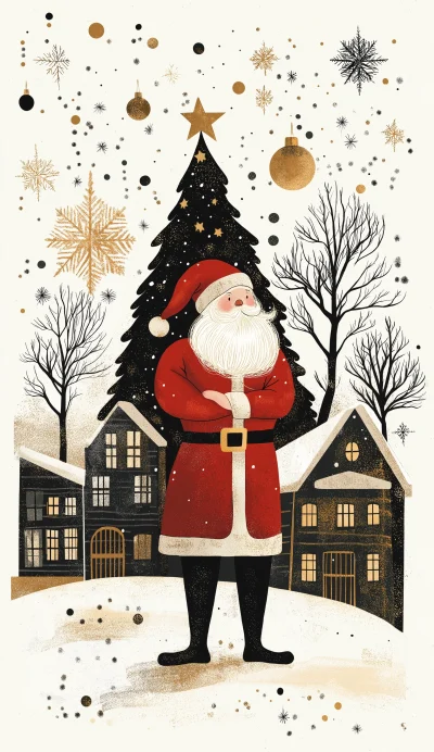 Vintage Santa Claus Illustration