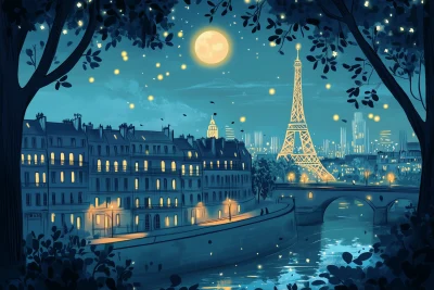 Serene Night in Paris