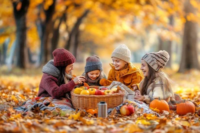 Cozy Autumn Family Picnic