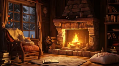 Cozy Fireplace Room