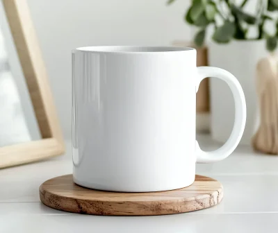 Blank Mug on Coaster