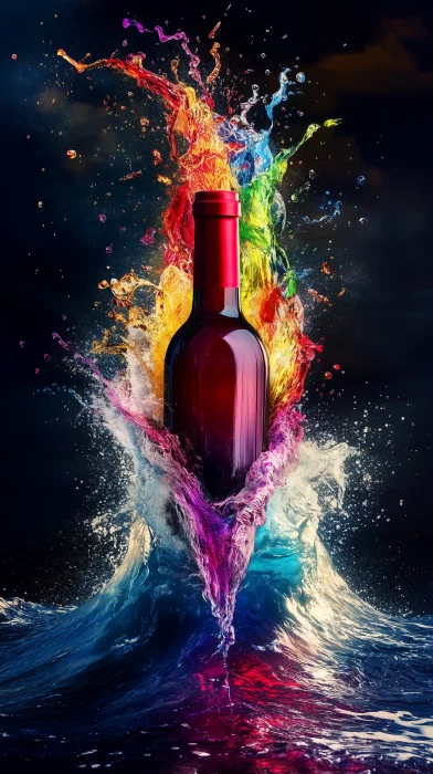 Colorful Wine Waterfall Design