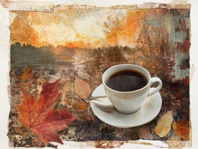 Autumn Coffee Collage