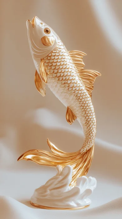 Golden Carp Figurine