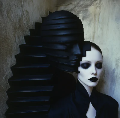 Surreal Staircase Portrait