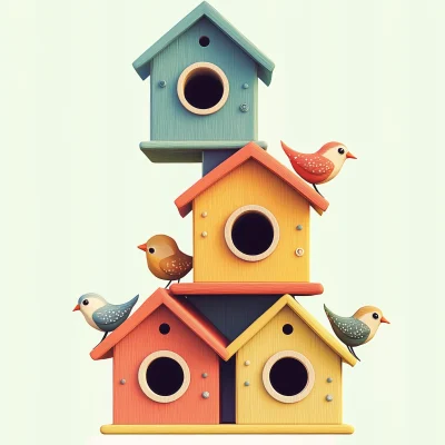 Colorful Birdhouses