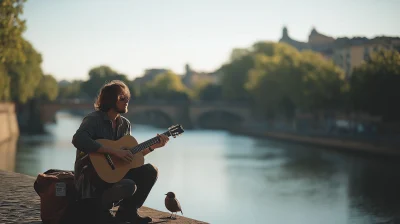 Musician by the Riverside