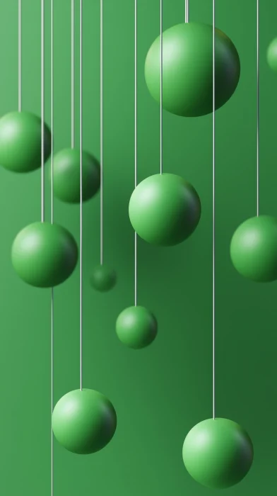 Elegant Green Ball Pattern