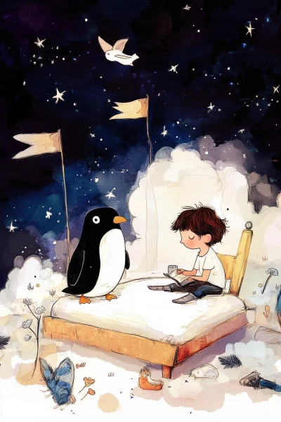 Boy and Penguin