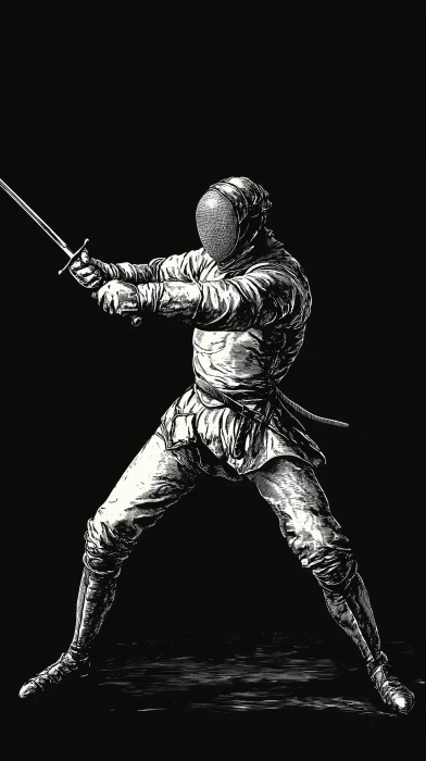 Fencer Engraving