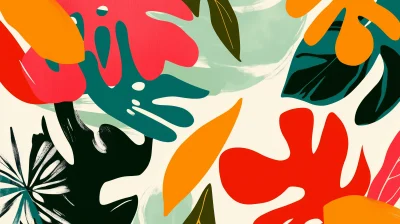 Tropical Abstract in Bold Colors