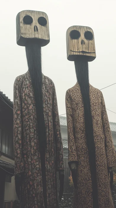 Giant Figures in Yukata