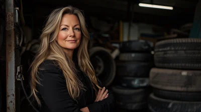 Woman in Garage