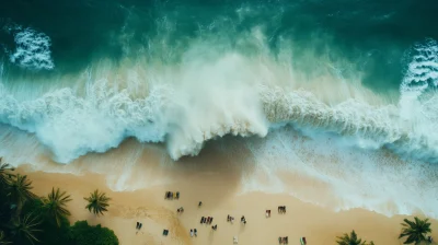 Tsunami Panic at the Beach