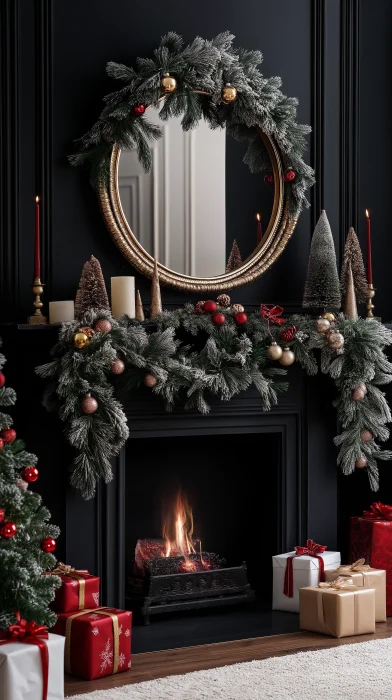 Elegant Christmas Fireplace