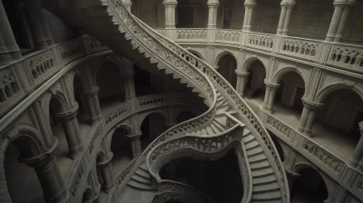 Intricate Stone Tower Interior