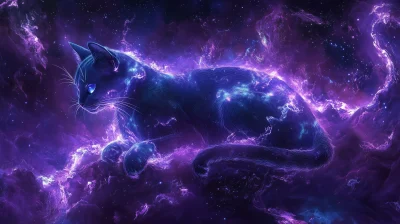 Bengal Cat in Cosmic Colors