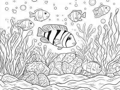 Coral Reef Coloring Page