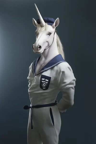 Masculine Unicorn in Sailor Attire