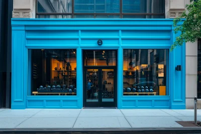 Bright Blue Workout Gym