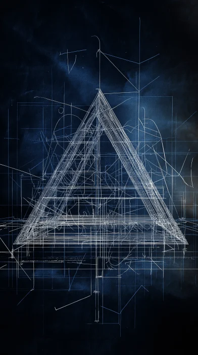 Geometric Pyramid Blueprint