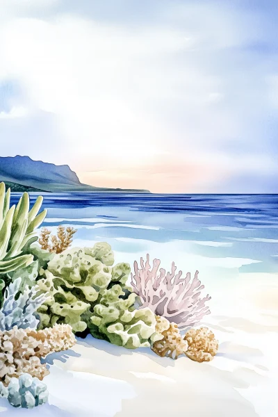 Soft Watercolor Great Barrier Reef