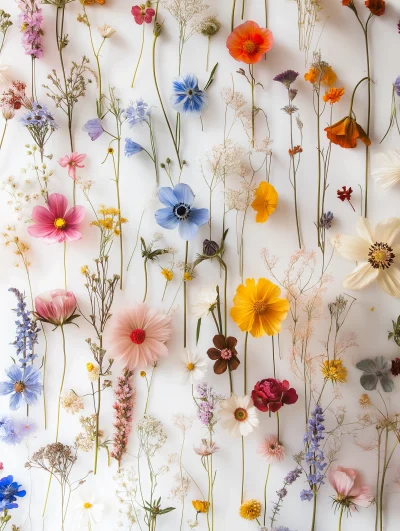 Pastel Pressed Flowers