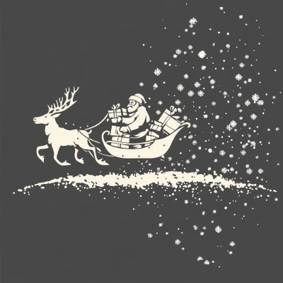 Santa Claus Sleigh Illustration