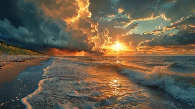 Stormy Caribbean Beach