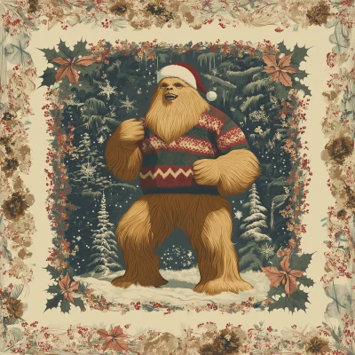 Bigfoot Santa Portrait