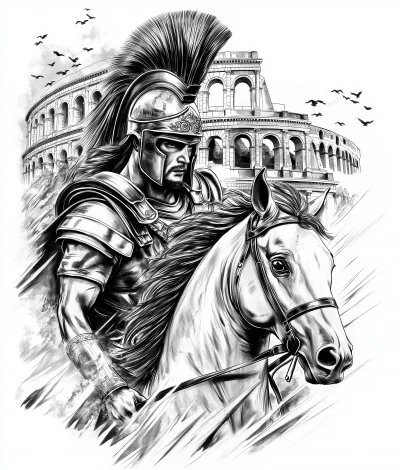 Spartan Warrior Tattoo Design