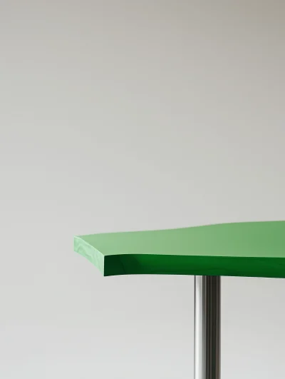 Minimalist Green Table