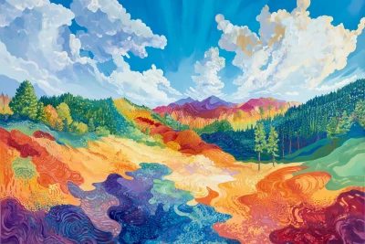 Colorful Abstract Landscape