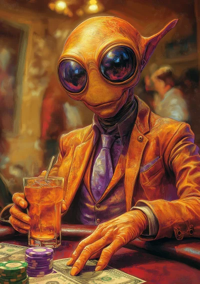 Alien Poker Night