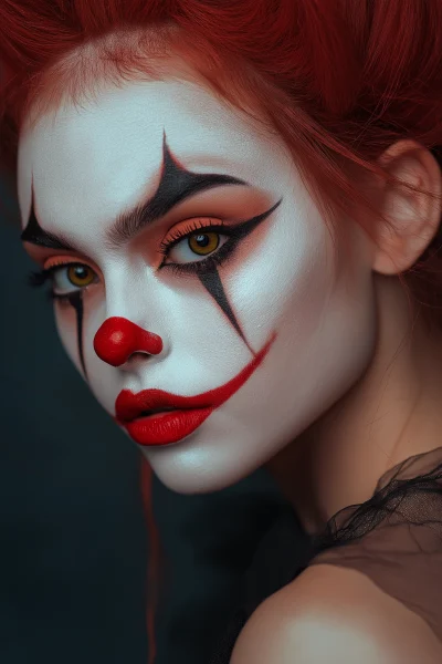 Spooky Clown Fashion Portrait