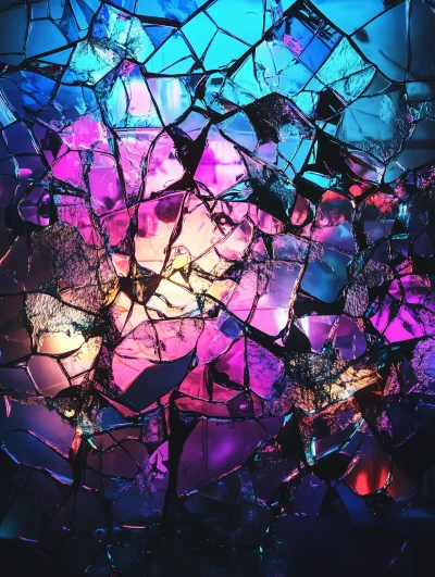 Cracked Neon Glass