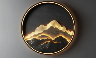 Mountain Inspired Wall Lamp