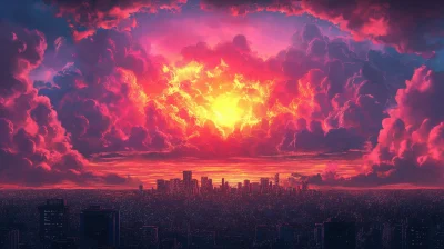 Dramatic Skyline Illustration